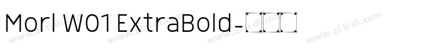 Morl W01 ExtraBold字体转换